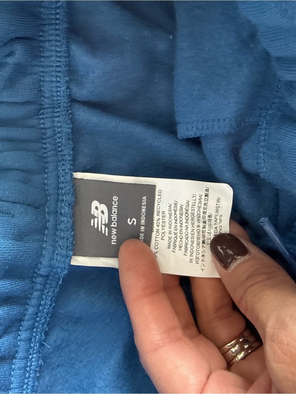 New Balance Blue Jogger Pants with Logo Tag